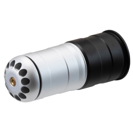Lancer Tactical - Grenade 40mm à Gaz 120 Billes - Noir/Argent
