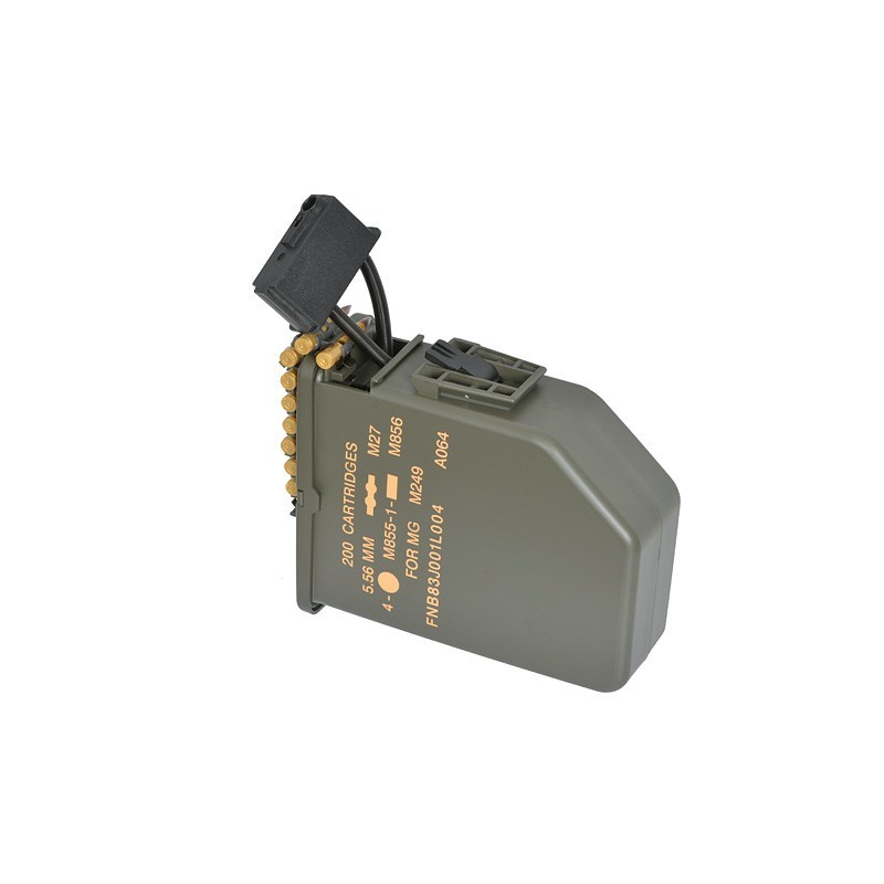 A&K - Chargeur électrique pour M249 6000 billes - OD