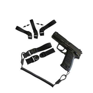 Amomax - Dragonne Bungee pour réplique de poing - Noir