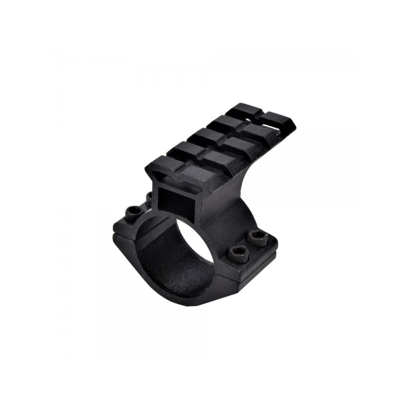 Js Tactical - Rail picatinny Noir pour montage sur tube de 30mm