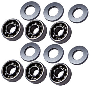FPS Softair - Bushings à roulement de 8 mm en acier avec roulement ouvert pour A&K MINIMI / M60 / MK43 (B8M60)