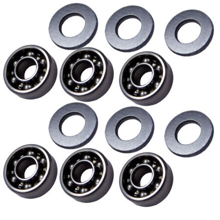 FPS Softair - Bushings à roulement de 8 mm en acier avec roulement ouvert pour A&K MINIMI / M60 / MK43 (B8M60)