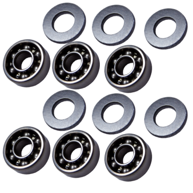 FPS Softair - Bushings à roulement de 8 mm en acier avec roulement ouvert pour A&K MINIMI / M60 / MK43 (B8M60)