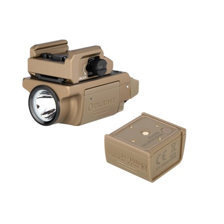Olight PL Mini 3 Valkyrie – Lampe tactique Tan avec batterie détachable