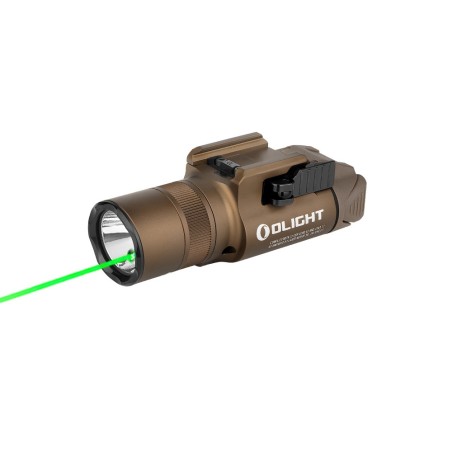 Olight Baldr Pro R – Lampe tactique 1350 lumens avec laser vert – Tan