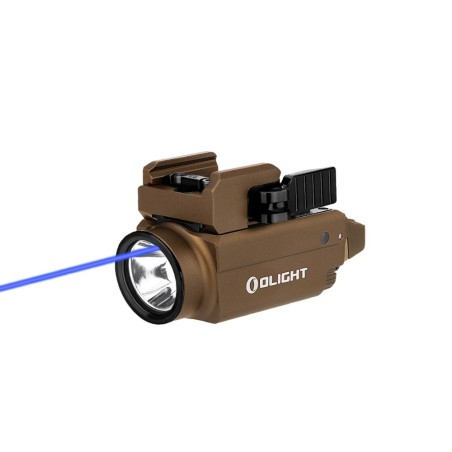 Olight Baldr S BL – Lampe Tactique Compacte 800 Lumens + Laser Bleu – Tan