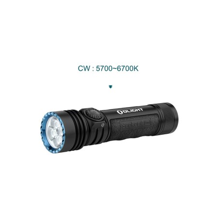 Olight Seeker 4 Pro – Lampe Torche LED 4600 Lumens Rechargeable – Noir