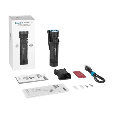 Olight Seeker 4 Pro – Lampe Torche LED 4600 Lumens Rechargeable – Noir