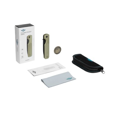 Olight - Duron | couteau pliant compact doté d'une lame Nitro-V - Vert Olive