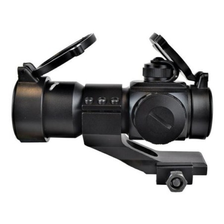 JS-TACTICAL -  Viseur Point Rouge Lentille 30mm avec Rehausse - Noir (JS-1X30RD)