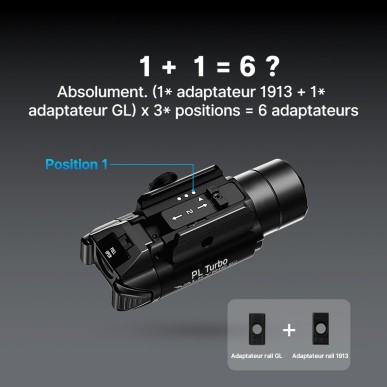 OLIGHT - PL Turbo Valkyrie | Lampe tactique longue portée 515 mètres - Noir