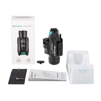 Olight - Baldr Pro | Lampe Tactique Ultra Puissante Avec Laser Vert - Noir