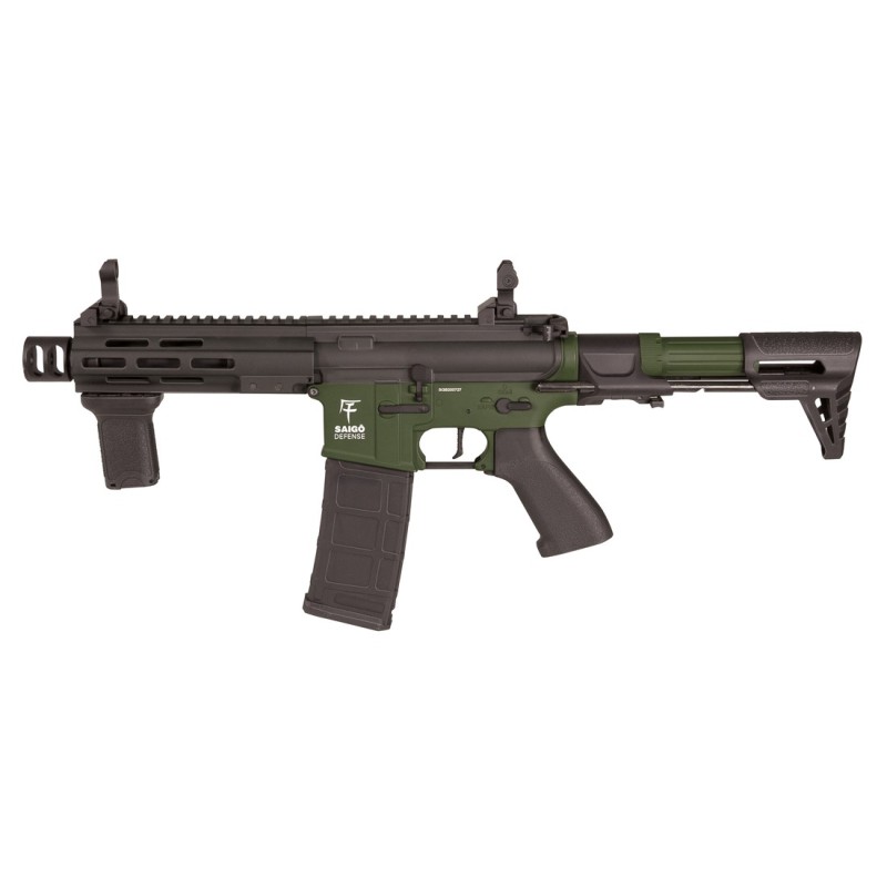 Saigo Defense - Réplique fusil d'assaut AEG M4 Bushido Rei OD Combo - Noir et Vert OD Saigo Defense - Réplique fusil d'assaut AEG M4 Bushido Rei OD Combo - Noir et Vert OD