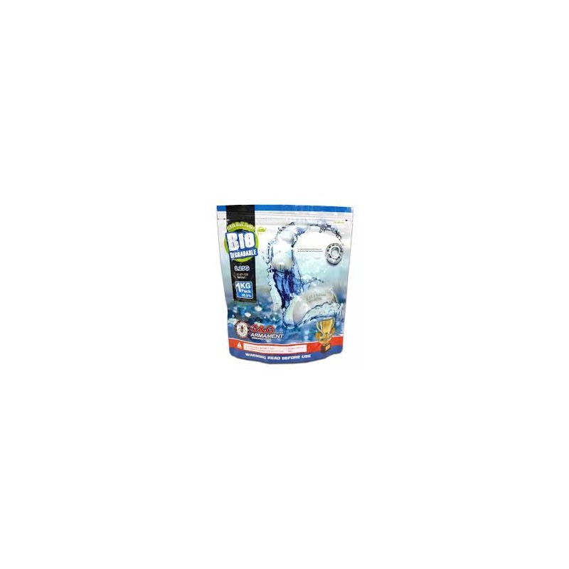 G&G Armament - Billes Blanche biodégradable 0.25g Précision 4000Bbs