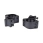 Js Tactical - Anneaux de montage moyens 30mm Noirs pour rails de 11mm