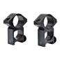 Js Tactical - Anneaux de montage haut 30mm Noirs pour rails picatinny