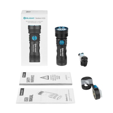 Olight - Seeker 4 Mini | Mini lampe torche LED et Éclairage UV - Noir