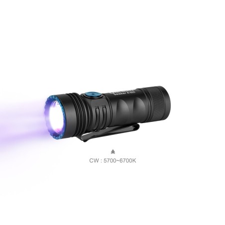 Olight - Seeker 4 Mini | Mini lampe torche LED et Éclairage UV - Noir