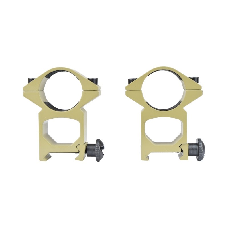 Js Tactical - Anneaux de montage haut 30mm TAN pour rails picatinny