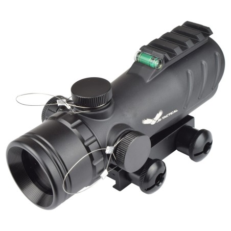 JS-TACTICAL - Viseur Point Rouge avec Lentille de 30 mm Type ACOG - Noir (JS-HD30H)