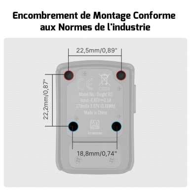 Olight - Osight | Optique RMR 3 MOA avec capuchon de chargement magnétique - Point rouge / Noir