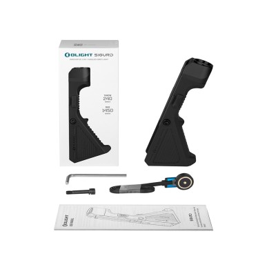 Olight - Sigurd | Poignée Angulaire Lampe Tactique Rail 1913 1450 Lumens - Noir