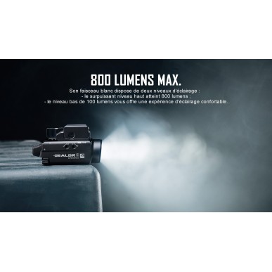 Olight - Baldr S | Lampe tactique avec laser vert - Noir