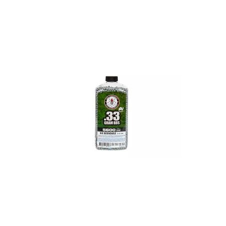 G&G Armament - Billes biodégradable Blanche 0.33g Précision 5600 Bbs