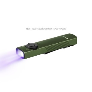 Olight - Arkfeld UV | Lampe EDC avec Éclairage Ultraviolet - Vert OD