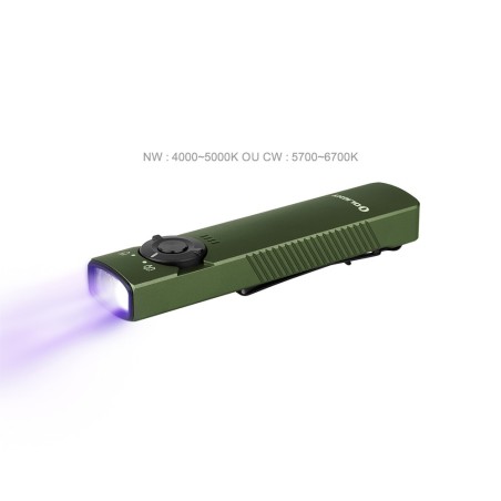 Olight - Arkfeld UV | Lampe EDC avec Éclairage Ultraviolet - Vert OD