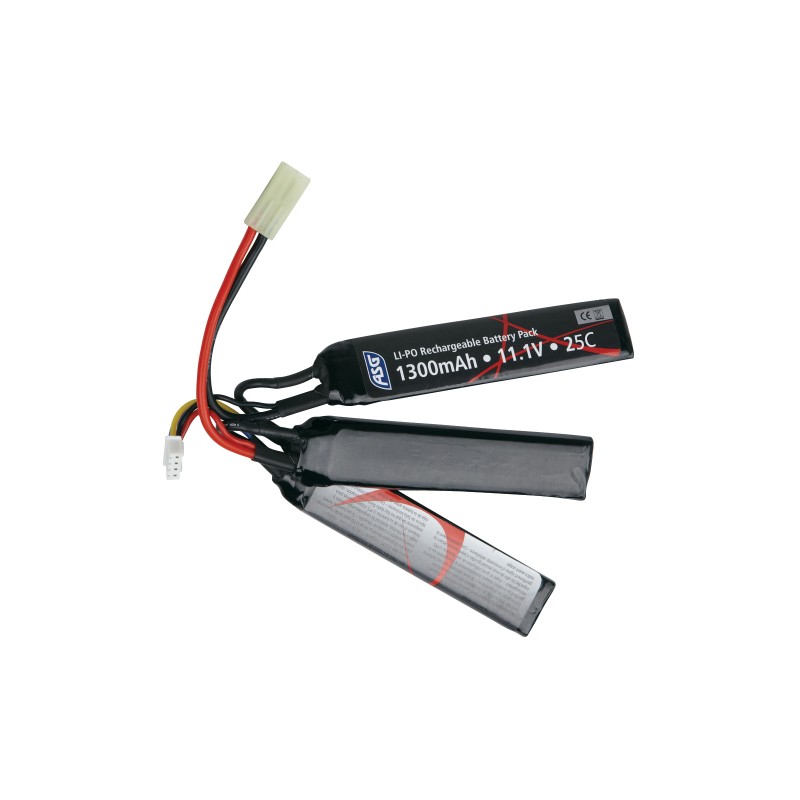 ASG - Batterie LiPo Rechargeable 11.1V 1300 mAh 30C AEG ASG - Batterie LiPo Rechargeable 11.1V 1300 mAh 30C AEG