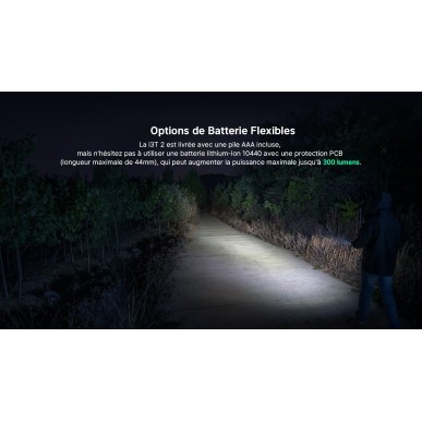 Olight i3T 2 EOS – Lampe de Poche Compacte 200 Lumens – Noir