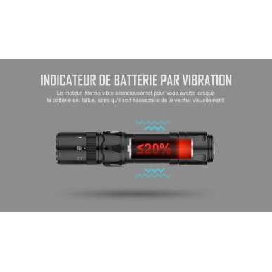 Olight Odin GL Mini – Lampe tactique 1000 lumens avec laser vert – Noir