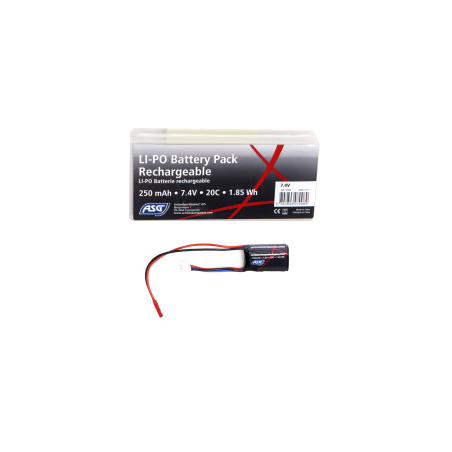 ASG - Batterie LiPo 7.4V 250mAh 20C - Mini Tamiya - Spéciale HPA