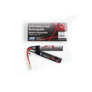 ASG - Batterie LiPo 7.4V 1300mAh 25C - Tamiya - 2 bâtons