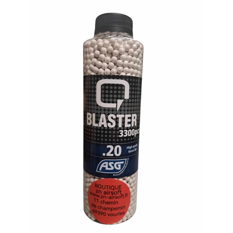 ASG - Billes Blanche Q Blaster 0.20g X 3300 bbs ASG - Billes Blanche Q Blaster 0.20g X 3300 bbs