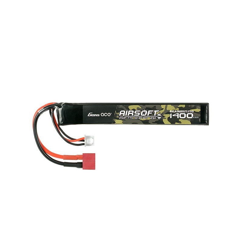 GENS - Batterie Lipo 7.4V 1400mAh 25C - T-Deans - 1 bâton GENS - Batterie Lipo 7.4V 1400mAh 25C - T-Deans - 1 bâton