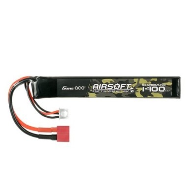 GENS - Batterie Lipo 7.4V 1400mAh 25C - T-Deans - 1 bâton