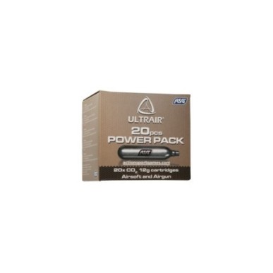 ASG – Pack 20 Cartouches CO2 12g pour Répliques Airsoft