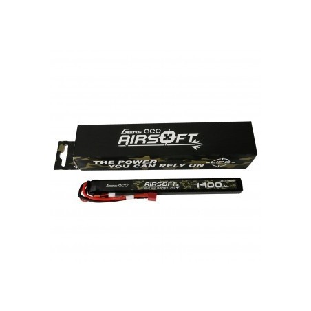 GENS - Batterie Lipo 11.1V 1400mAh 25C - T-Deans - 1 bâton