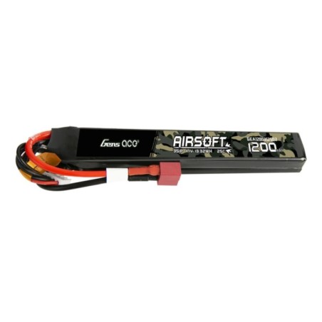 GENS - Batterie Lipo 11.1V 1200mAh 25C - T-Dean - 2 Bâtons