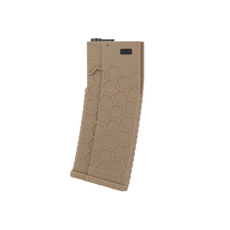 LANCER TACTICAL - Chargeur Tan Mid-Cap 120 Billes Hexmag