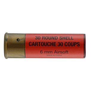 BO MANUFACTURE - 6 Cartouche De Fusil a Pompe 30 billes - Rouge