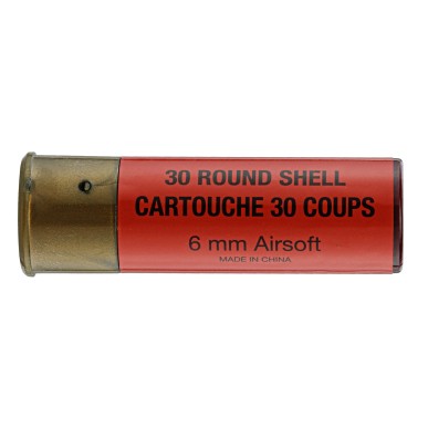 BO MANUFACTURE - 6 Cartouche De Fusil a Pompe 30 billes - Rouge