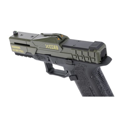 Poseidon - Pistolet GBB CSI XO-P1-ODB Blowback - Noir et Vert