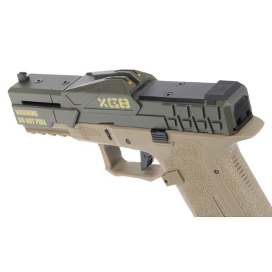 Poseidon - Pistolet GBB CSI XO-P1-ODT Blowback - Tan et Vert