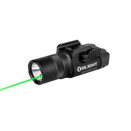 Olight - Baldr Pro R Lampe Tactique avec laser vert, 1350 Lumens- Noir