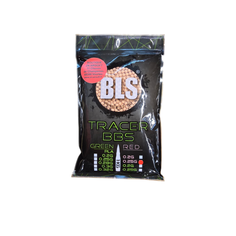 BLS - Billes Traçante 0.25g sac de 1Kg - Rouge BLS - Billes Traçante 0.25g sac de 1Kg - Rouge