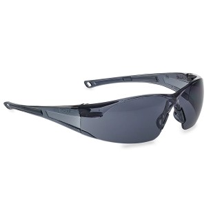 Bollé - Paire De Lunettes De Protection RUSH+ Smoke - Avec Cordon Réglable - Noir