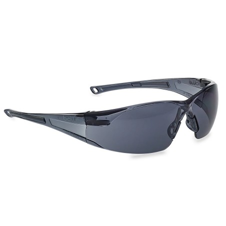 Bollé - Paire De Lunettes De Protection RUSH+ Smoke - Avec Cordon Réglable - Noir